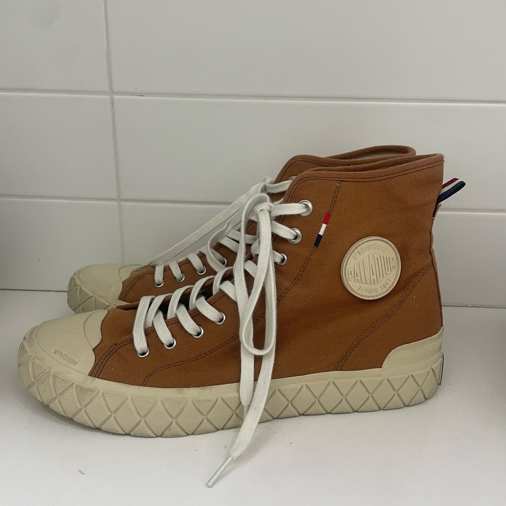 Palladium Brown High-Top Sneakers